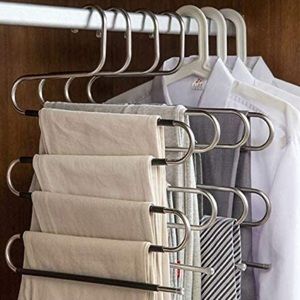 Non-Slip 3 Pack Stainless Steel Space Save Clothes Hangers